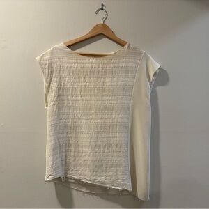 Rag & Bone Ivory Asymmetrical Blouse